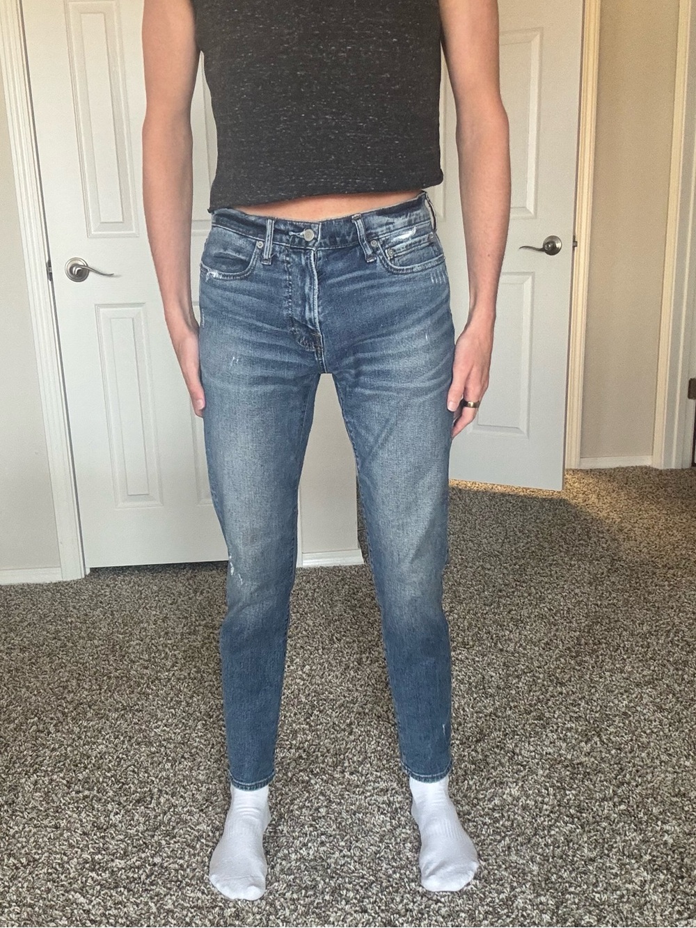 Abercrombie & Fitch Skinny Taper Stretch Blue Wash Jeans